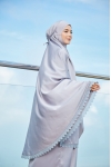Telekung Meena Greyish